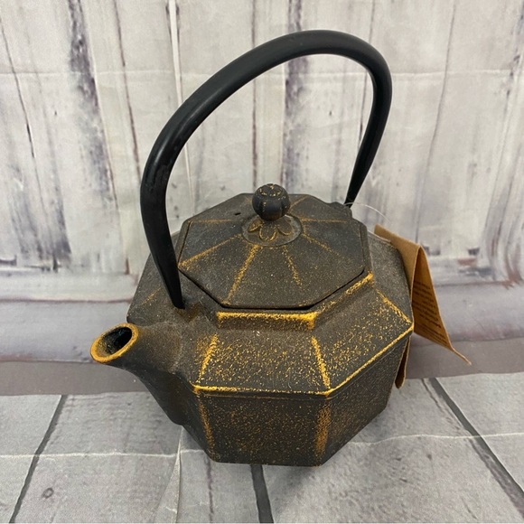 NWT Cast Iron Pagoda Tea Pot Loose Leaf Tea Old Dutch Black Gold - Picture 3 of 12
